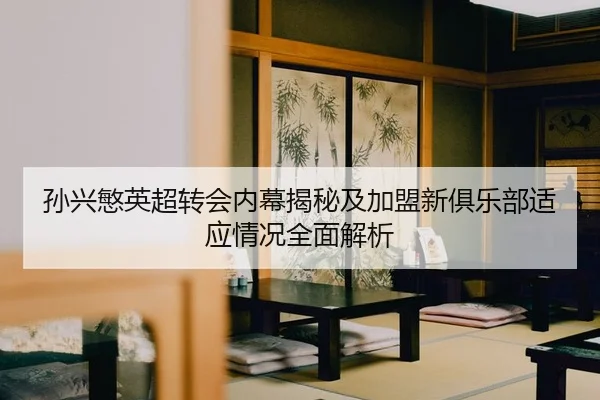 孙兴慜英超转会内幕揭秘及加盟新俱乐部适应情况全面解析